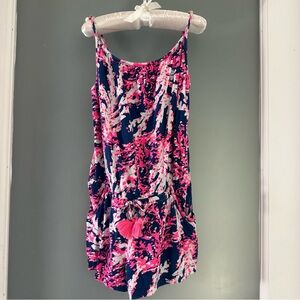 Lilly Pulitzer girls Aleene Romper “Nauti Navy Beyond the Sea” -summer
